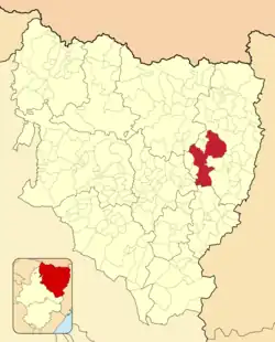 Расположение муниципалитета на карте провинции