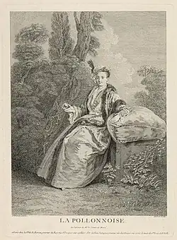 М. Обер. Сидящая полька. Гравюра с картины А. Ватто. 1730-е годыЛувр, Париж