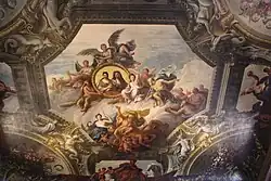 Роспись плафона верхнего «Расписного зала» в Старом Королевском военно-морском колледже в Гринвиче. Лондон, Англия. 1718–1725