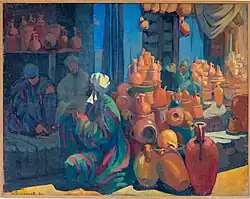Николай Григорьев. «Гончарные лавки в Самарканде». СССР, Туркестанская АССР, Самарканд, 1918 г.