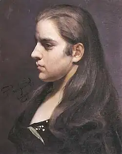 Портрет женщины с ландышем