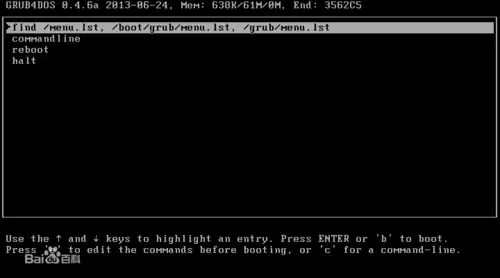 Меню загрузчика Grub4dos