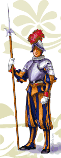Папский гвардеец с алебардой