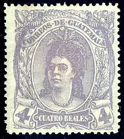 4 реала (Mi #13; Yt #13; Sc #13), негашёная