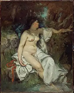 Купальщица, спящая у ручья. 1845. Холст, масло. Детройтский институт искусств, Детройт, США