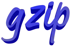 Логотип программы gzip (GNU zip)