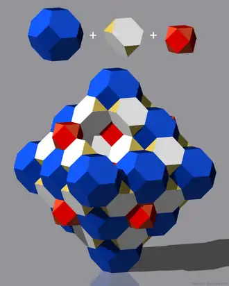Усечённые октаэдры, усечённые тетраэдры и кубооктаэдры