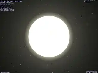 HIP 21619 в программе Celestia.