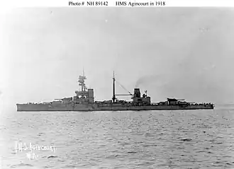 HMS Agincourt около 1918 года