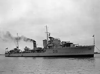 HMS Ivanhoe (D16), сентябрь 1938 года