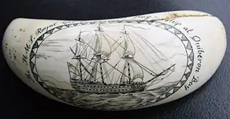 HMS Royal George, резьба по моржовому клыку