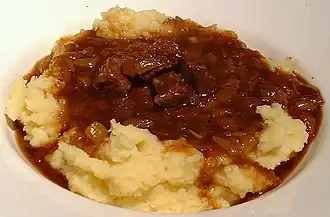 Хаше с картофельным пюре