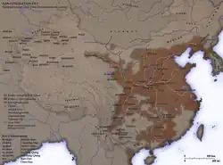 Карта ханьской цивилизации