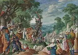 Проповедь Иоанна Крестителя. 1589. Бумага, гуашь. Лувр, Париж