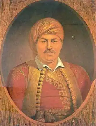 Хадзимихалис в турецкой чалме. Работа неизвестного автора. Национальный исторический музей Греции.