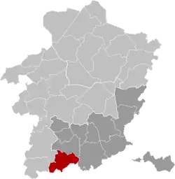 Расположение муниципалитета на карте провинции