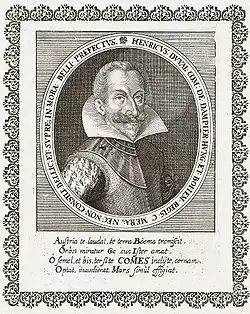 Анри Дюваль граф Дампьер. Гравюра Маттеуса Мериана Старшего (1662).