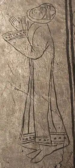 Изображение Елены на Вислицкой плите 1170-х