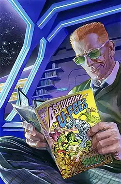 Генри Питер Гайрич на обложке комикса Immortal Hulk #44 (март 2021)Художник — Алекс Росс.