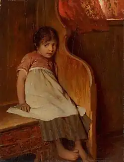 Застенчивая. До 1909. Дерево, масло. Частное собрание