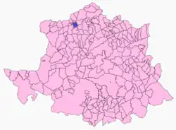 Расположение муниципалитета Эрнан-Перес на карте провинции