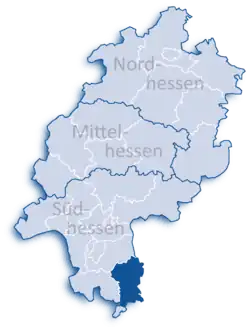 Оденвальд на карте