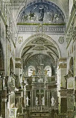 Интерьер костёла в начале XX века.