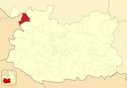 Расположение муниципалитета на карте провинции