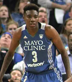 Наташа Ховард в игре за «Миннесота Линкс» против «Лос-Анджелес Спаркс» во второй игре финала ВНБА 2016 (11 октября 2016 года)