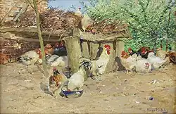 Птичий двор (картина Гуго Мюлига[англ.] (1854—1929)
