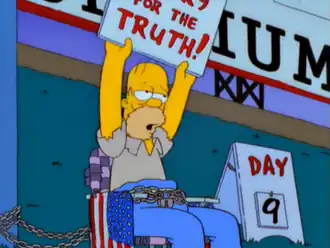 Гомер сидит на голодовке 9 дней