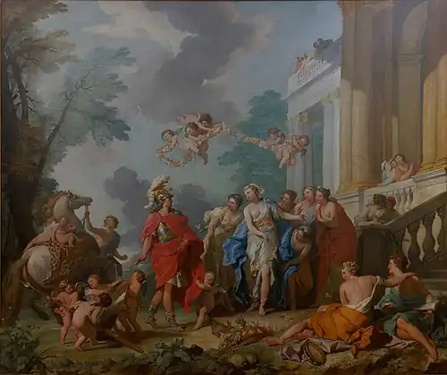 Ружеро попадает на волшебный остров к волшебнице Альсине (сюжет из поэмы Ариосто «Неистовый Роланд»). Музей изящных искусств Гренобля.