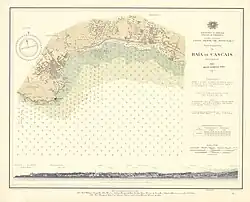 Гидрографический план залива Кашкайш, Лиссабон, Португалия, 1942 г.