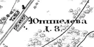 План деревни Хюттелево. 1831 год