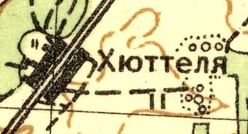 План деревни Хюттелево. 1931 год