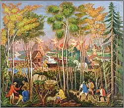 «Сельский пейзаж». 1932. Национальный художественный музей Республики Саха (Якутия)