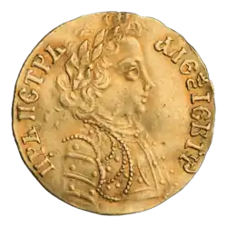 Аверс червонца 1703 года (Биткин #6/R3)