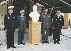 Открытие скульптурного бюста адмирала Ф.Ф.Ушакова в пластике в Государственном военном музее г. Салоники Греческой Республики 21.10.2016.