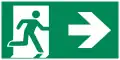 E002 Аварийный выход (направо) + стрелка 1/Emergency exit (right hand) + arrow 1