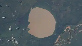 Вид на озеро с МКС 12 сентября 2014