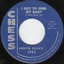 Обложка сингла Чака Берри «I Got to Find My Baby» (1960)