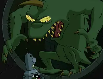 Бендер сражается с Эль Чупанибрэ