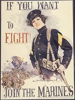 "If You Want to Fight! Join the Marines," ca. 1915.