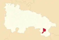 Расположение муниципалитета на карте провинции