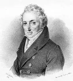 Игнац фон Мозель, литография Й. Крихубера, 1830