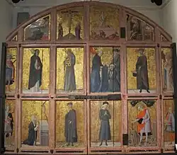 Арликьера. Расписные дверцы реликвария из Оспедале Санта-Мария делла Скала. 1445. Сиена, Пинакотека