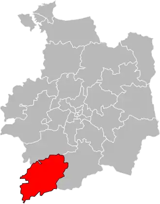 Кантон на карте департамента Иль и Вилен