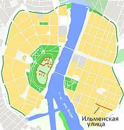 На карте города