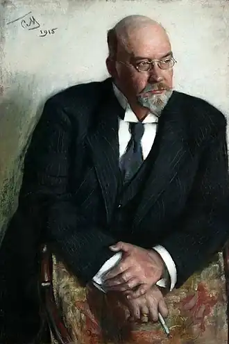 С. В. Малютин. Портрет И. С. Остроухова. 1915. Государственная Третьяковская галерея,Москва