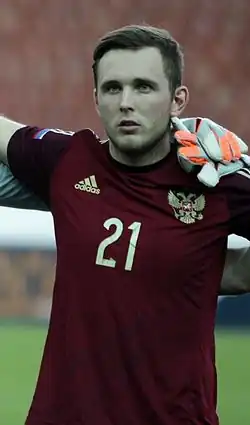 Петров в составе сборной России (до 21 года) в 2016 г.